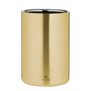 Viners Barware Double Wall Steel Gold Ice Bucket 1.3L