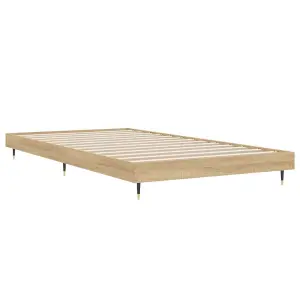 Berkfield Bed Frame Sonoma Oak 100x200 cm Engineered Wood