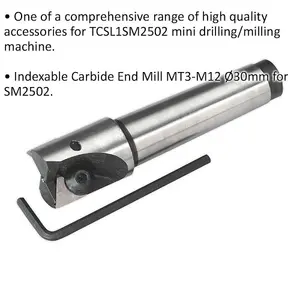 30mm Indexable Carbide End Mill MT3-M12 for ys08796 Drilling and Milling Machines