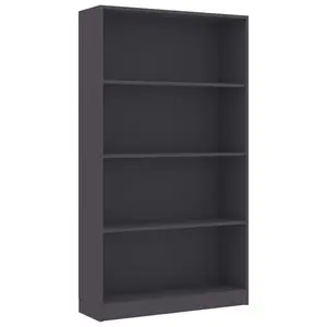 Attwood Bookcase Sonoma Oak/White / 142cm H x 80cm W x 24cm D