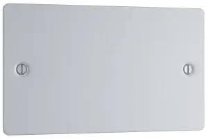 BG Brushed Steel 2 gang Double Blanking plate