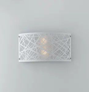 Luminosa BATIK 2 Light Flush Wall Light White 32x17x9cm