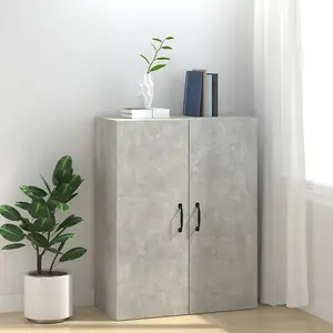 Berkfield Hanging Cabinet Concrete Grey 69,5x34x90 cm Engineered Wood