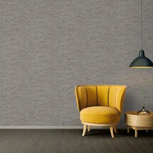 Galerie Absolutely Chic Grey Metallic Cherry Blossom Motif Smooth Wallpaper