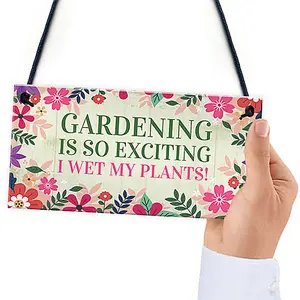 Red Ocean Funny Garden Plaque Gardening Gifts Hanging Garden Shed Signs Novelty Decor Gift For Her