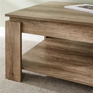 Dunelm Canyon Coffee Table, Oak, Farmhouse, Medium Wood, Natural