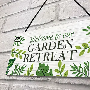 Red Ocean Garden Welcome Sign Gardening Gifts Home Decor Gifts Garden Shed Summer House