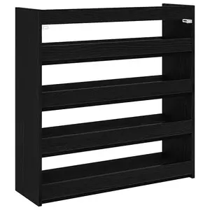 Berkfield Shoe Rack Black 80x25x81 cm Engineered Wood