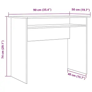 Berkfield Desk Old Wood 90x50x74 cm Engineered Wood