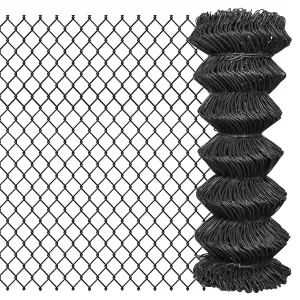 Berkfield Chain Link Fence Steel 15x1 m Grey