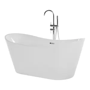 Freestanding Bath 1500 x 750 mm White ANTIGUA