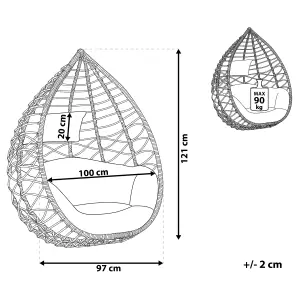 Hanging Chair ARSITA PE Rattan Grey