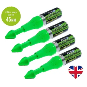 MarXman Green Chalk Marking Pen x4 Hole Marking Tool upto 45mm MARXMAN1GRN