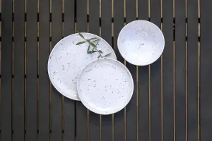 Purely Home Terrazzo Melamine 6 Piece Outdoor Dinnerware Set for 2