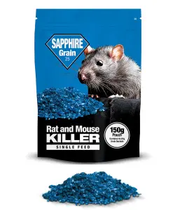 Rat Poison Bait Grains Mouse Bait Sachets Rodent Repellent Grain Bait Sachets Mouse Poison Grain Rodent Control 150g (6x25g pouch)