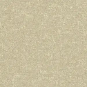 Grandeco Chenille Textured Distressed Metallic Plain Fabric effect Wallpaper, Gold