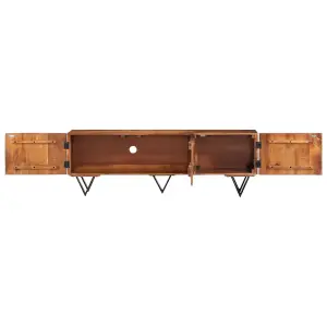 Berkfield TV Cabinet 140x30x46 cm Solid Mango Wood