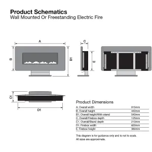 Focal Point Pasadena 1.5kW Grey Electric Fire