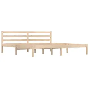 Berkfield Bed Frame Solid Wood Pine 180x200 cm Super King Size