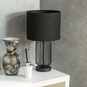 Mathia 39cm Black Table Lamp Set (Set of 2)