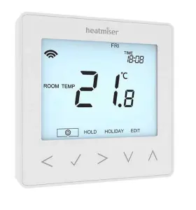 Heatmiser NeoStat Wifi NeoWifi Series Smart Programmable Room Thermostat White