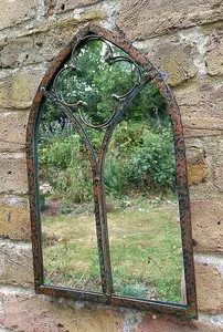 Leavesdon Arched Window Mirror for Home or Garden 40cm tall