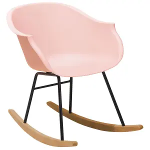 Rocking Chair HARMONY Synthetic Material Pink