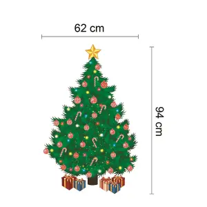 Walplus Christmas Tree with Glow In Dark Stars Wall Stickers Home Decorations