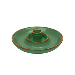 Dexam Sintra Glazed Terracotta Olive Dish Green