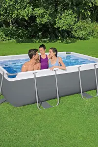 Bestway Power Steel Grey Rectangular Swimming Pool