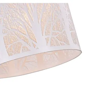 Unique and Beautiful Matt White Metal Forest Design Ceiling Pendant Shade