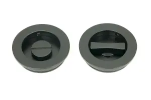 From The Anvil Matt Black 60mm Plain Round Pull - Privacy Set