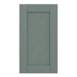 GoodHome Alpinia Matt green wood effect Shaker Highline Cabinet door (W)400mm (H)715mm (T)18mm