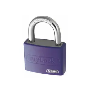 ABUS Mechanical T65AL/40mm My Lock Aluminium Padlock Violet Keyed Alike 6401