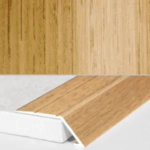 A45 31mm Aluminium Wood Effect Self Adhesive Door Threshold Ramp Profile - Oak, 0.9m