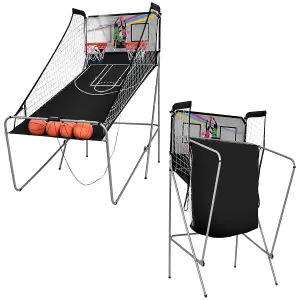 Costway Foldable Double Shot Basketball Arcade Game Basketball Challenge Game