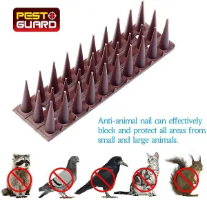 10 x Wall /Fence Guard Spike Strips - Harmless Outdoor Garden Security Anti-Climb Deterrent for Intruders Cats Birds Foxes