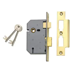 Union Satin Chrome Mortice Sash Lock Grey/Gold (One Size)