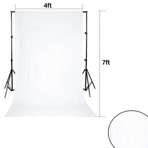 4ft x 7ft Sequin Backdrop Photography Background Shiny Fabric Glitter Curtain Backdrop, White