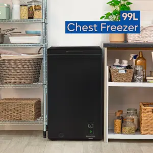 Russell Hobbs Chest Freezer 99L Freestanding Black with Free 5 Year Guarantee RH99CF0E1B