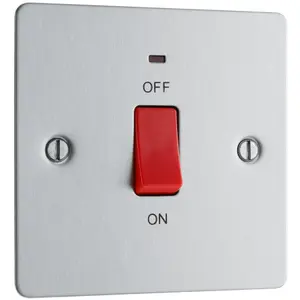 BG 45A Rocker Flat Control switch with LED indicator Matt