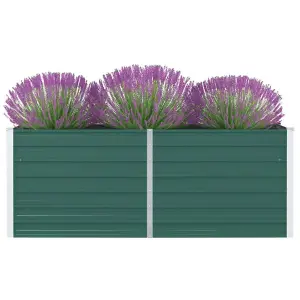 Berkfield Raised Garden Bed 160x80x45 cm Galvanised Steel Green