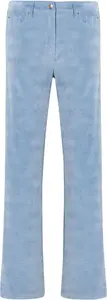 Cotton Traders Women's Ella Stretch Cord Straight-Leg Jeans In Blue - Size 8