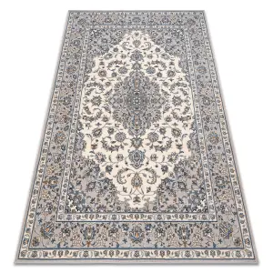 Carpet Wool NAIN Ornament, frame 7335/51635 beige / blue 160x230 cm