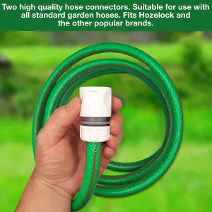 Premium Garden Hose with 2 Hose Connectors- Flexible Hose for All Seasons Use-6-Layer PVC Hose with Reinforcement -3m Pressure Hos