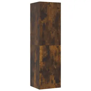 Berkfield Wall-mounted TV Cabinet Smoked Oak 30.5x30x110 cm