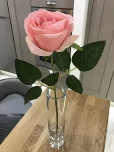 Best Artificial 45cm Single Rose / Pink