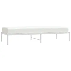 Berkfield Metal Bed Frame White 80x200 cm