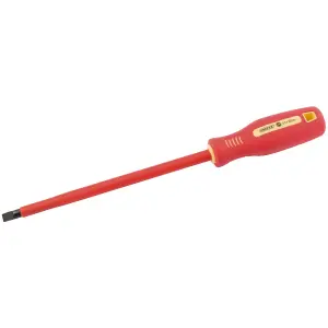 Draper Fully Insulated Plain Slot Screwdriver, 8 x 200mm (Sold Loose) 54273