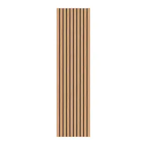 Classic Oak Acoustic Wood Panel - Luxe Grand Wider slat